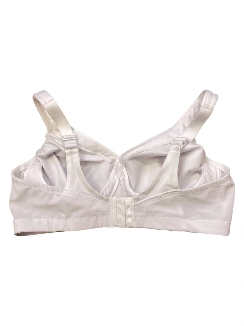 38C Glamorise White Full-Figure MagicLift‎ Seamless Wirefree Sports Bra 1006